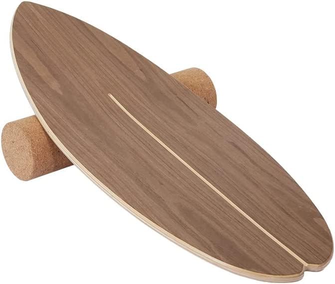 asktom Balance Board Indoor Surfboard Surf Style Home Fitness with Wheel for Exercise, Athletic Training and Board Sports - Fun Workout Equipment For Balance, Stability and Improving Core Strength - Image 1